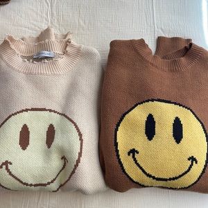 Matching smiley face sweaters *BOTH INCLUDED